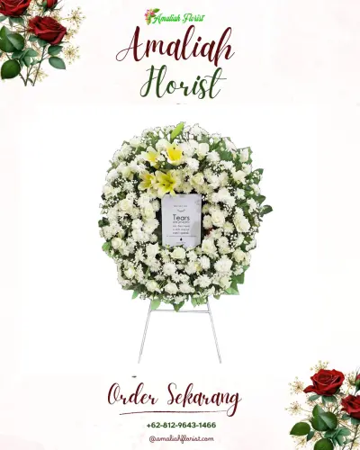 Krans Bunga Duka Cita di Pejeng Kawan